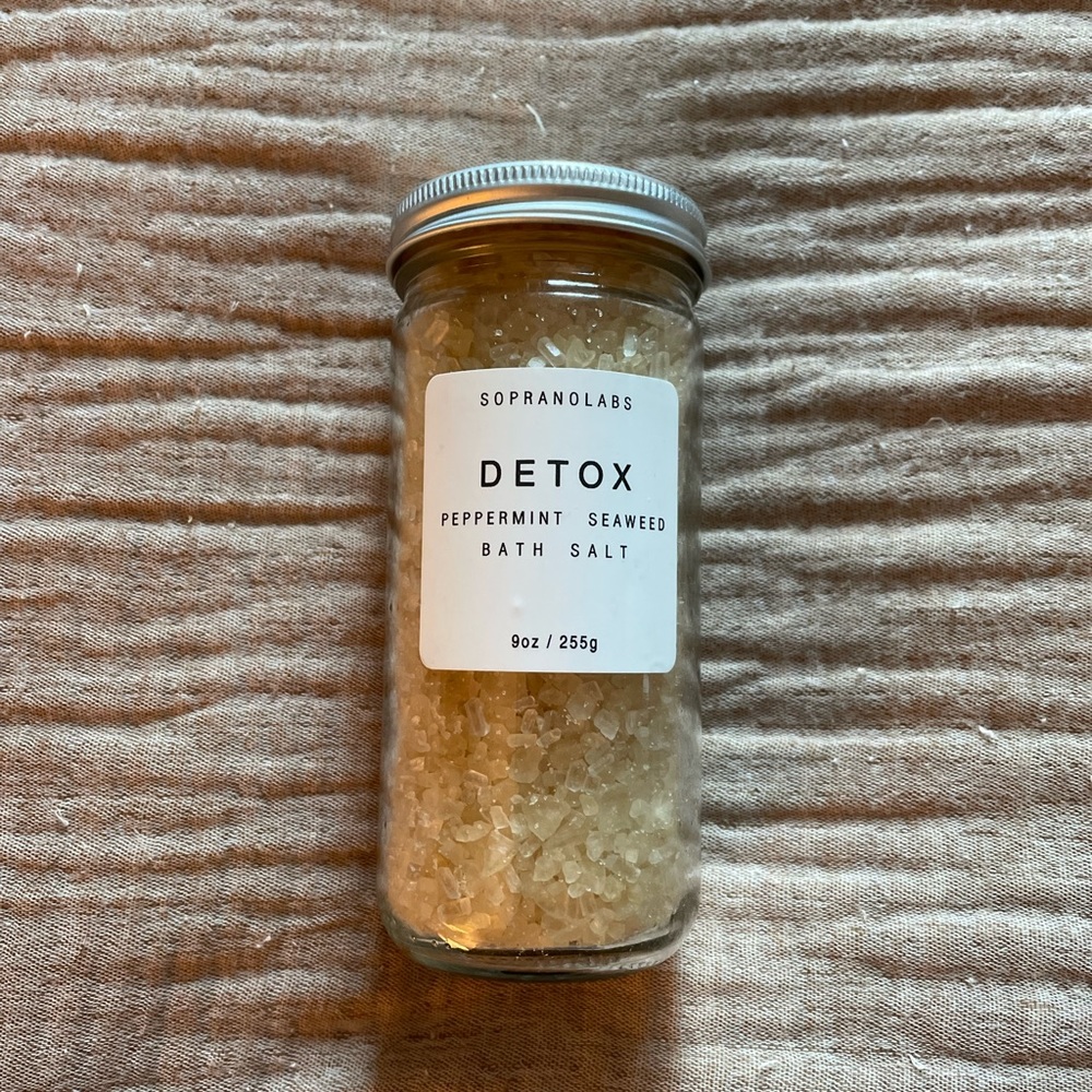 SopranoLabs Bath Salts, DETOX Peppermint & Seaweed, New!